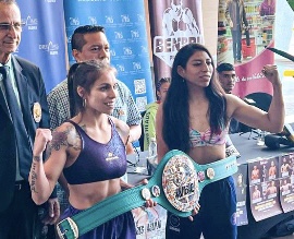 DANIELA ASENJO Y VICTORIA TORRES, POR EL CAMPEONATO PLATA WBC GALLO