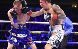 OSCAR VALDEZ ESTÁ DE REGRESO, NOQUEÓ A LIAM WILSON Y ES CAMPEÓN INTERINO WBO