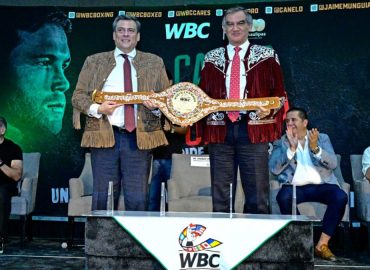 PRESENTAN CINTURÓN TAMAULIPAS PARA COMBATE CANELO VS. MUNGUÍA
