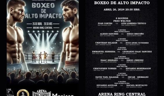 LUZ VERDE A BOXEO DE ALTO IMPACTO, PRÓXIMO VIERNES EN RING CENTRAL