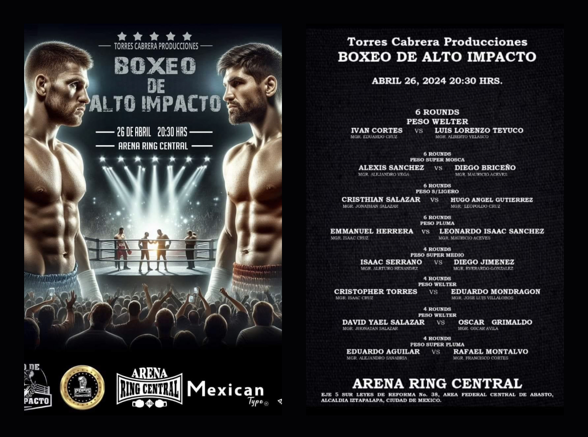 LUZ VERDE A BOXEO DE ALTO IMPACTO, PRÓXIMO VIERNES EN RING CENTRAL