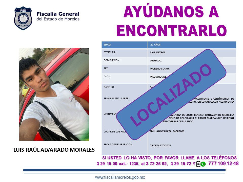 SANO Y SALVO APARECE EL PÚGIL MORELENSE LUIS “IRON BOY” ALVARADO