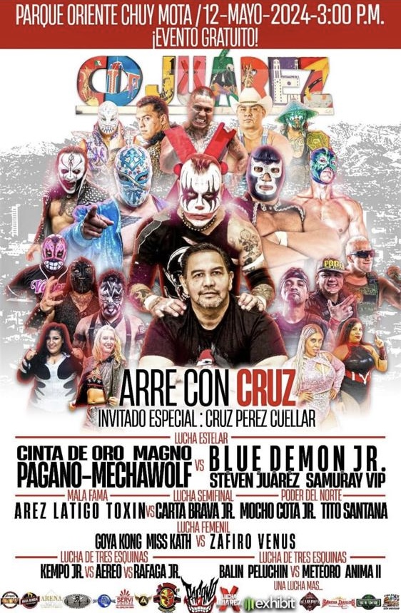 PAGANO ENCABEZA CARTELERA DE LUCHA LIBRE EN APOYO A CANDIDATO EN CD JUÁREZ