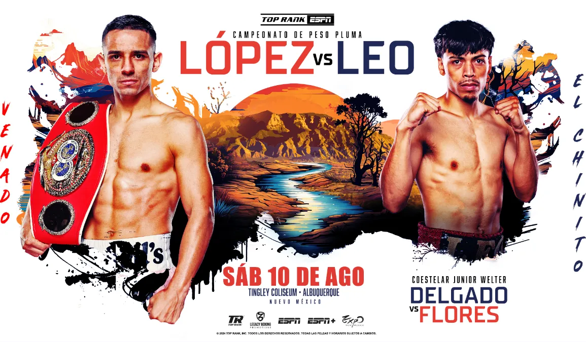 “VENADO” LÓPEZ EXPONDRÁ CETRO IBF ANTE ÁNGELO LEO, 10 DE AGOSTO EN ALBUQUERQUE