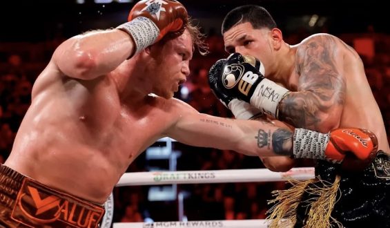 “CANELO” ÁLVAREZ DERROTÓ A EDGAR BERLANGA, PERO NO PUDO NOQUEARLO