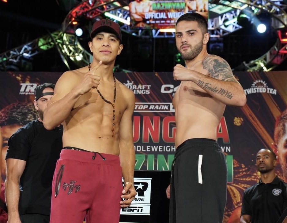 JAIME MUNGUÍA Y ERIK BAZINYAN, LISTOS PARA LA BATALLA EN GLENDALE