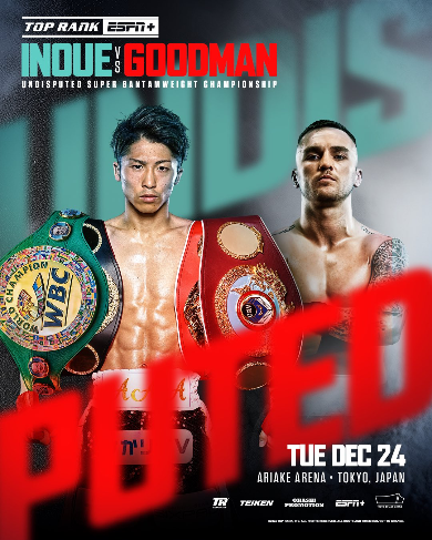NAOYA INOUE EXPONE SU CORONA INDISCUTIBLE SUPERGALLO, ANTE EL INVICTO SAM GOODMAN