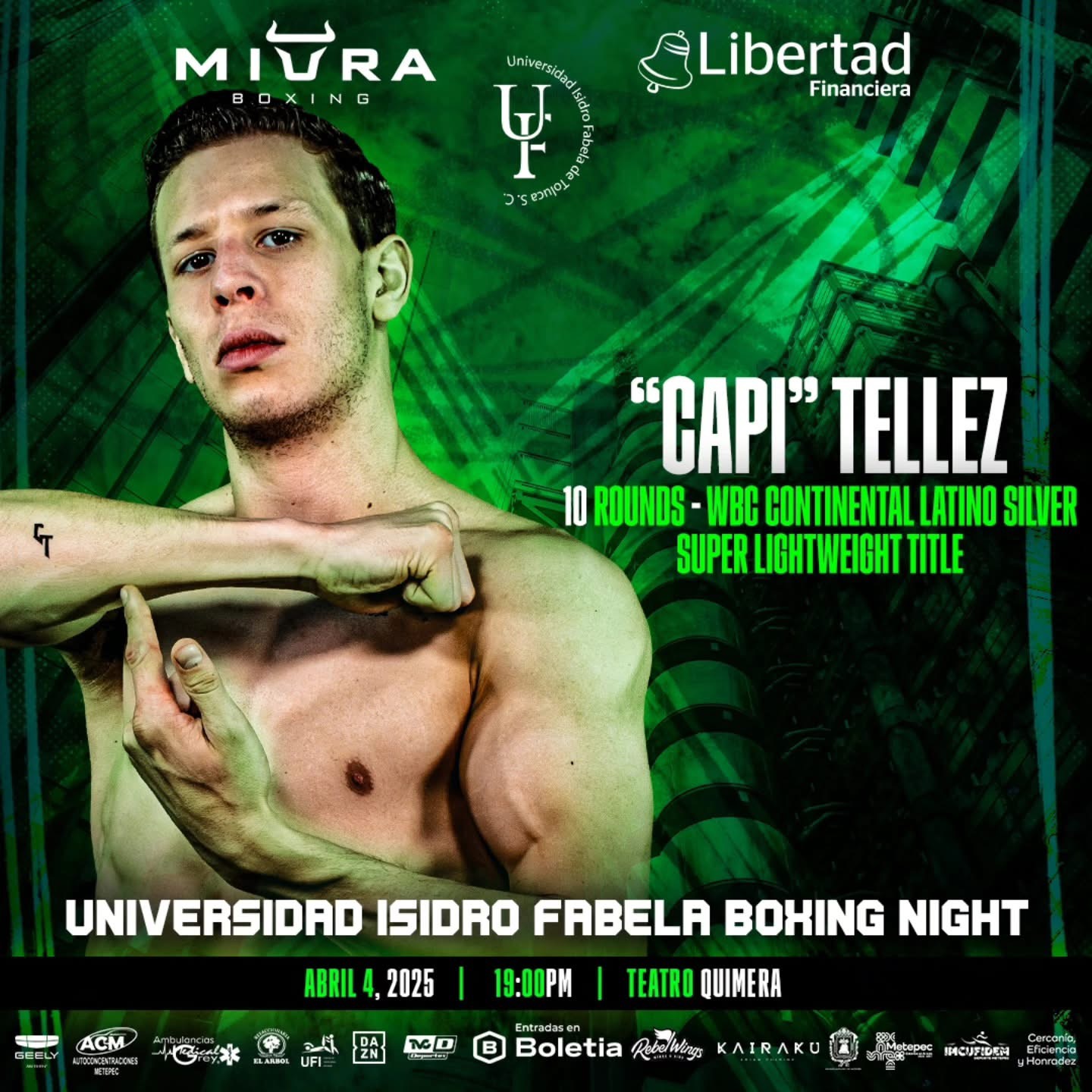 RICARDO «CAPI» TELLEZ, EN POS DEL TÍTULO CONTINENTAL LATINO SILVER DEL CMB