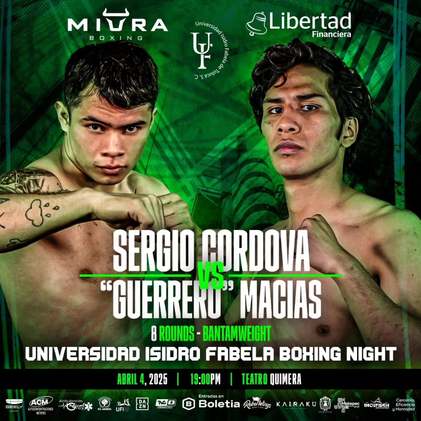 SERGIO CÓRDOVA Y SAMAEL GARCÍA PROMETEN UN DUELO DE ALTO CALIBRE EN METEPEC