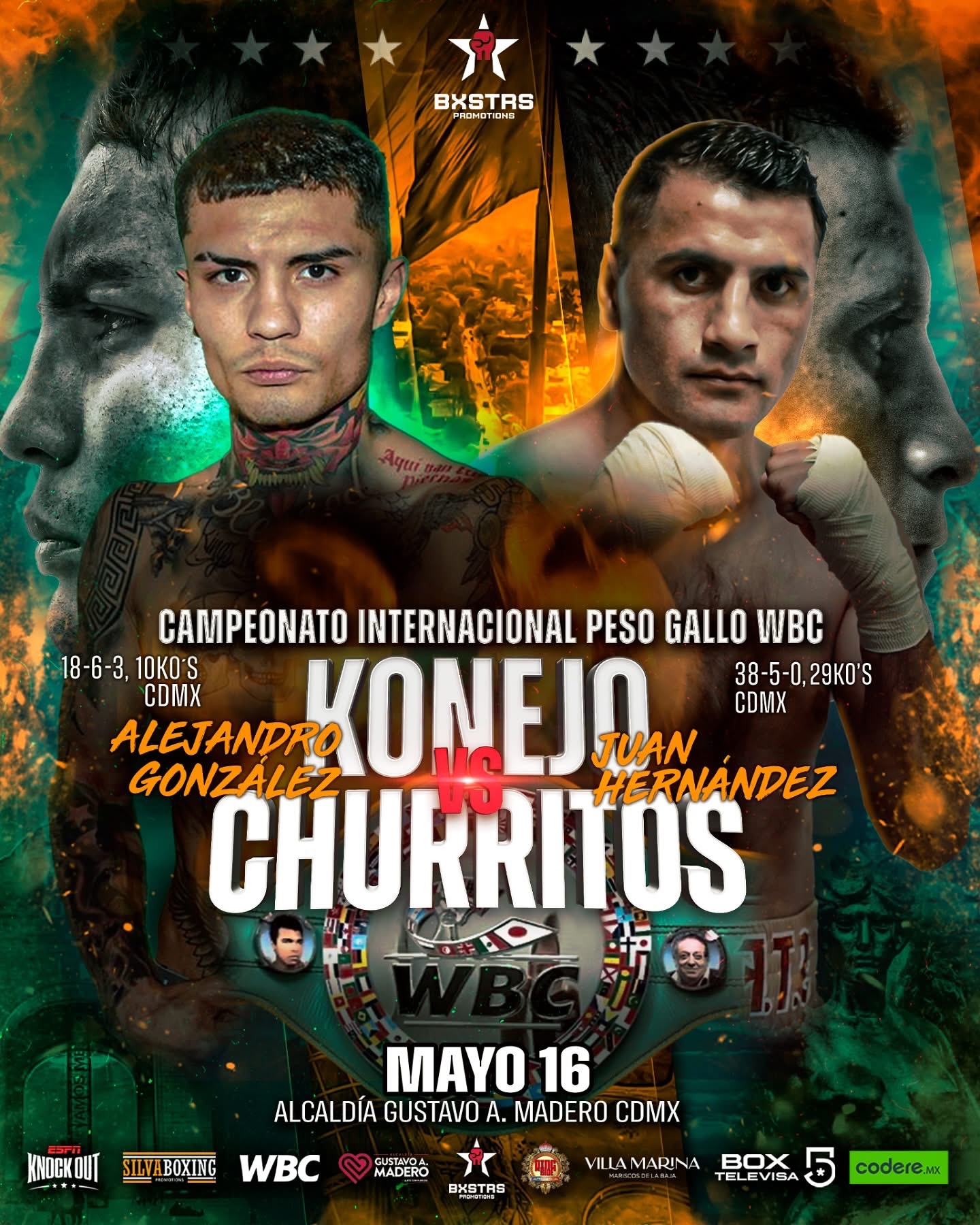 “KONEJO” GONZÁLEZ VS. “CHURRITOS” HERNÁNDEZ,, COMBATE ESTELAR EN LA GAM