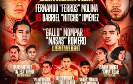 “FERROS” MOLINA VS. “NICHTS” JIMÉNEZ ENCABEZAN CARTEL DE CORTE INTERNACIONAL EN SALA URBANA