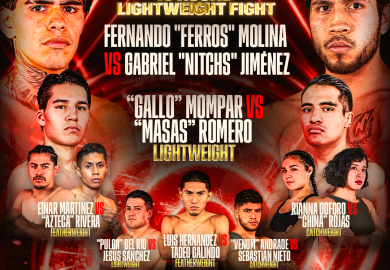 “FERROS” MOLINA VS. “NICHTS” JIMÉNEZ ENCABEZAN CARTEL DE CORTE INTERNACIONAL EN SALA URBANA