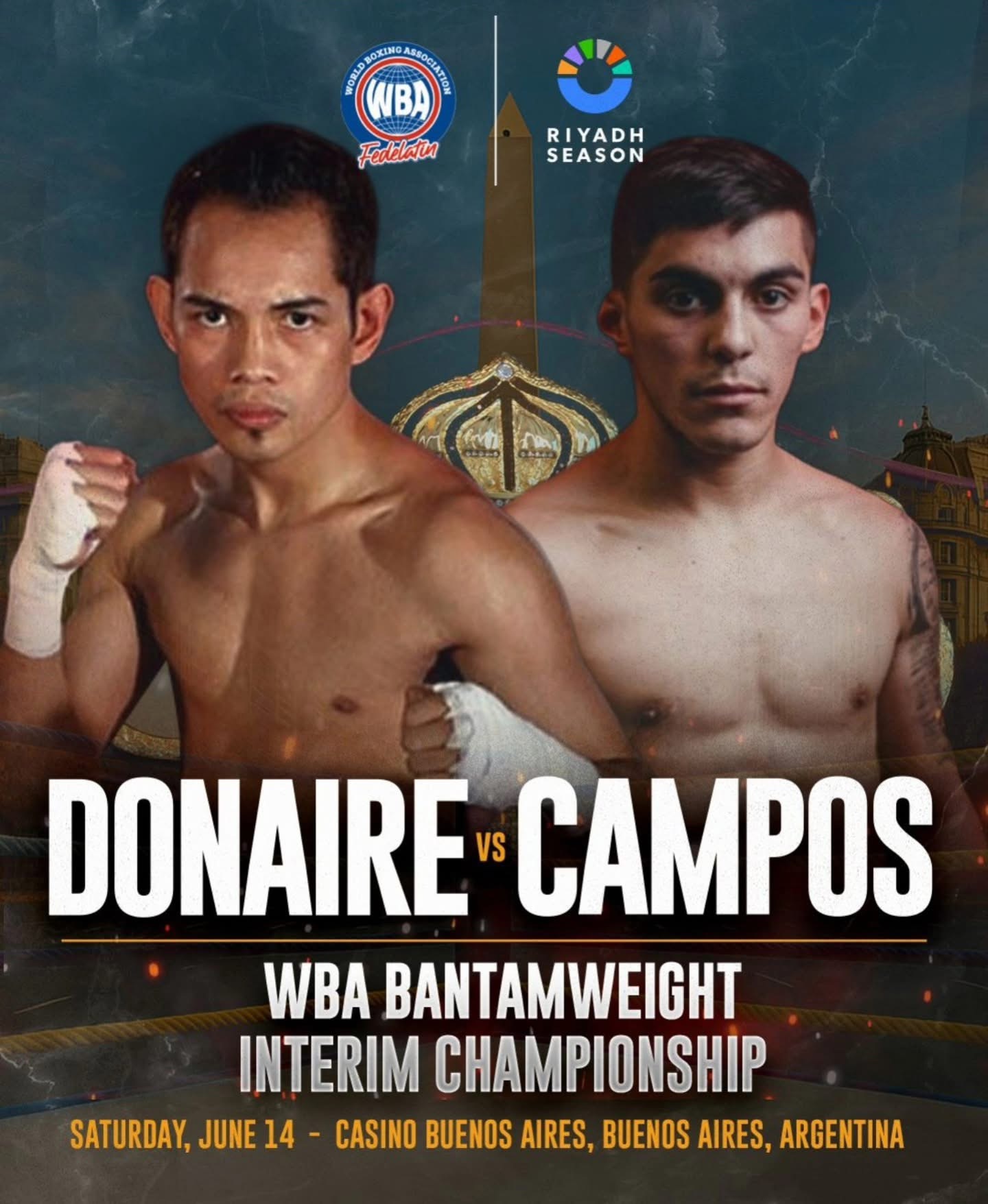 NONITO DONAIRE VS. ANDRÉS CAMPOS, POR EL INTERINO GALLO WBA