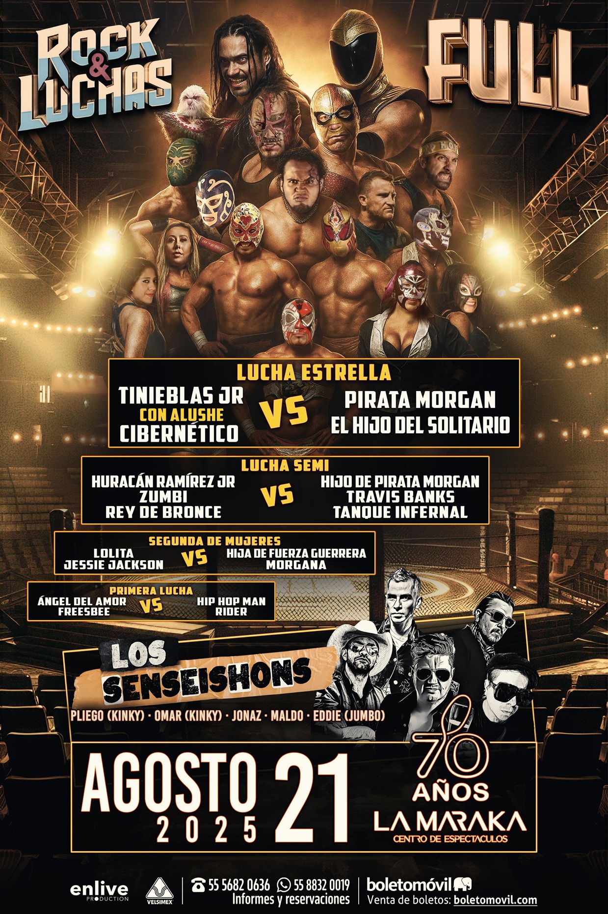 GUITARRAS, LEYENDAS Y LLAVES MAESTRAS, EN EL ROCK & LUCHAS EN LA MARAKA